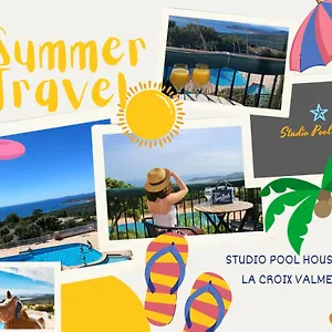 Apartment Studio Pool House Vue Mer Panoramique Amazing Sea View Wifi Linge Linen Inclut Aircondition, La Croix-Valmer